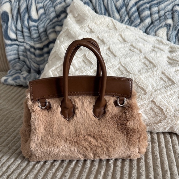 Jellycat Brown and Tan Plush birkin viral tiktok purse - Picture 2 of 6